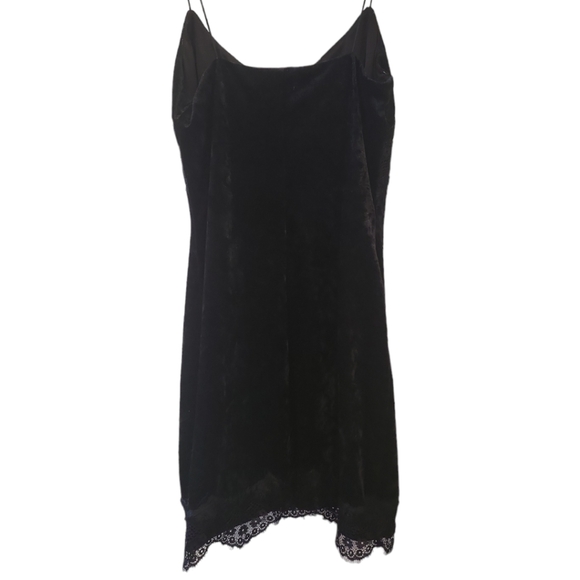 Guess velour/velvet bodycon dress mini dress square neck black night out - Picture 6 of 9